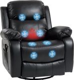 Homcom Massagestoel Kunstleer Metaal Zwart