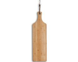 Zeller Snijplank/serveerplank met handvat - bamboe hout - 57 x 16 cm