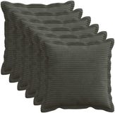vidaXL Kussensloop 6 stuks Antraciet 45 x 45 cm Katoensatijn