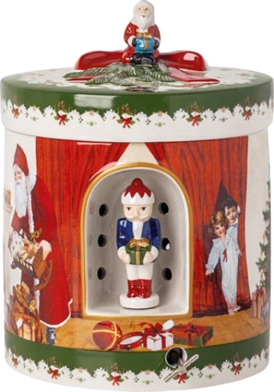 Villeroy & Boch Christmas Toys Box - Santa - 17 cm - Rood/Wit/Groen
