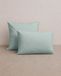 Morphea Taie d'oreiller percale lavée x2 - 5 coloris au choix, Hint of Mint / 60x60