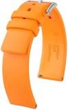 HIRSCH PURE L ORANGE UNI -22mm Horlogeband Rubber Unisex Oranje