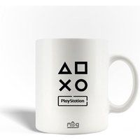 PlayStation Keramische mok maniacase, videospel Console Logo