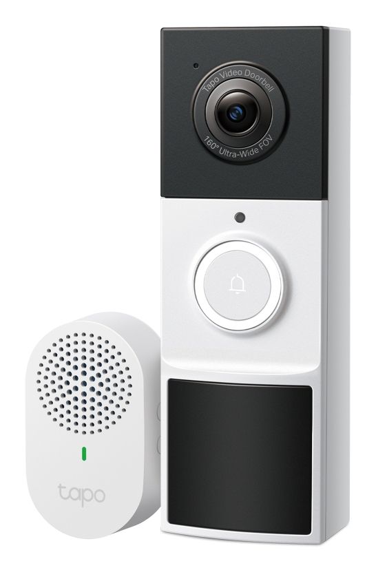 TP-Link Tapo D210 - Slimme 2K Video deurbel op Batterij - inclusief chime/gong - Zonder Abonnement - Nachtzicht in kleur - IP65 - Slimme deurbel