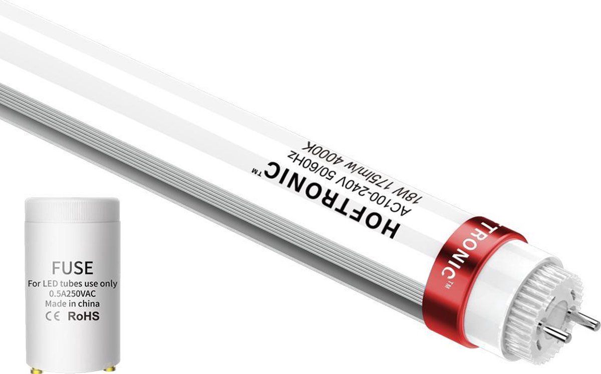 HOFTRONIC LED TL buis 120 cm 18 Watt 3150 Lumen 4000K Flikkervrij - T8 (G13)