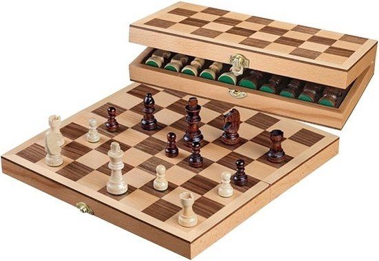 Philos Schaak Kassette Veld 33 mm | Koningshoogte 64 mm | Hout