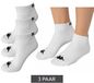 Kappa Lot de 3 paires de chaussettes de sport en coton avec logo, 38937 Blanc