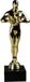 Merkloos Luxe award beeldje - 2x - goud - 22 cm