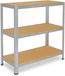 Shelfplaza HOME étagère métallique - 90x45x50 cm - zingué - 3 tablettes