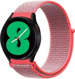 By Qubix Qubix - Sport Loop nylon bandje - Roze - Smartwatch bandje 22mm