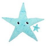 Les Déglingos Les PTIPOTOS by Pluche Maman Baby – zeer zacht – cadeau voor geboorte – WAHOU Zeester mama & baby, aqua, 62 cm