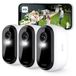Arlo Essential 2 HD Draadloze Wi-Fi Beveiligingscamera voor Buiten, 1080p Video, Kleurennachtzicht, Licht, Bewegingsmelder, Sirene, 2-Weg Audio, Smart Home + Arlo Secure Plan Proefperiode, Set van 3