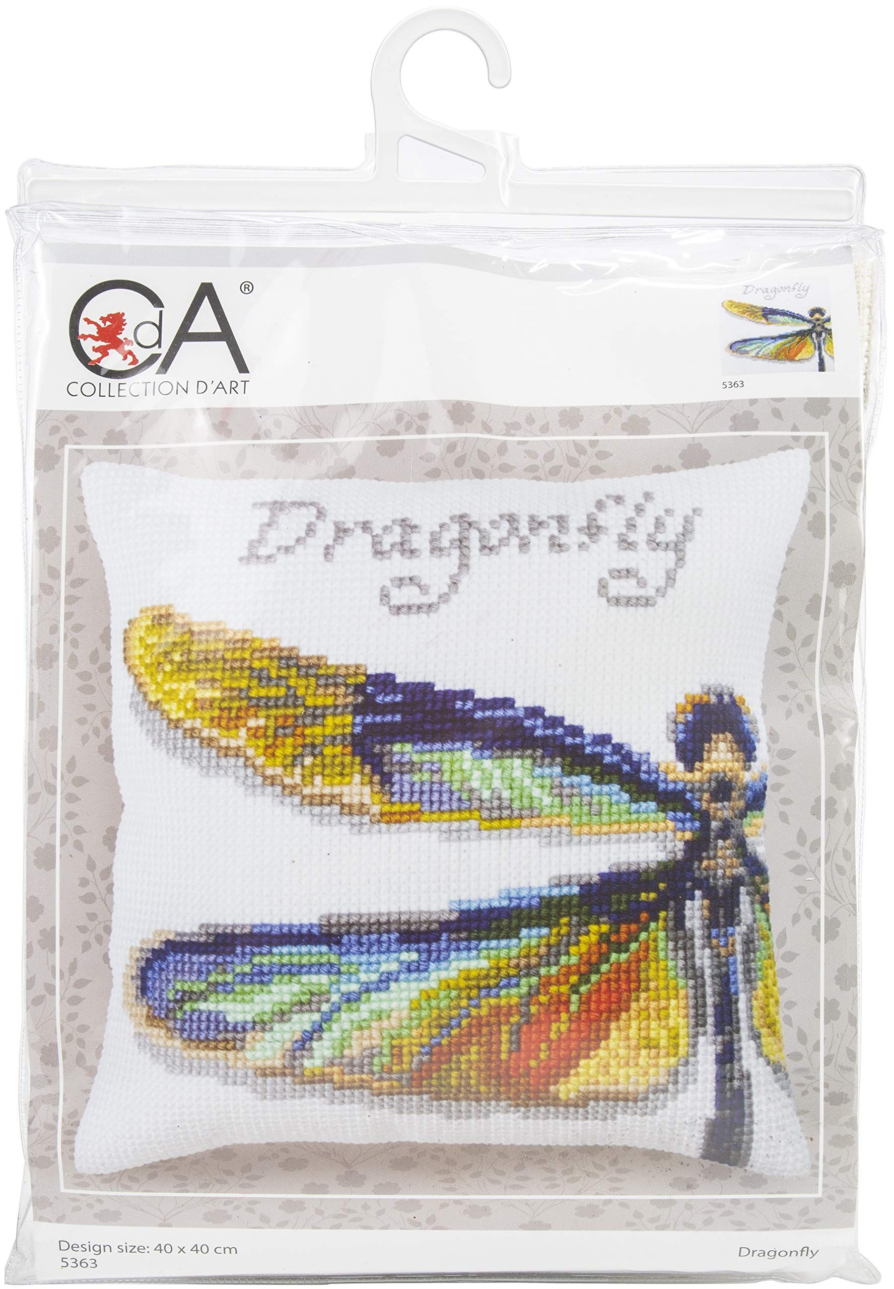 Collection D'art borduurpakket Dragonfly 5363 voorbedrukt kruissteekkussen