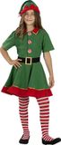 FUNIDELIA Kerst Elf Kostuum voor meisjes - Maat: 134/152 - Groen