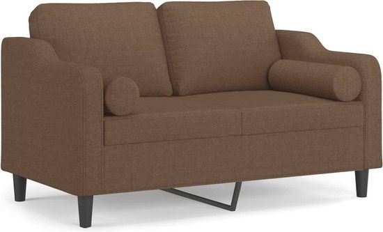VidaXL 3200840 Tweezitsbank met sierkussens 120 cm stof bruin