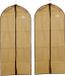 Arte r Artesania Cerd 2x stuks beige kledinghoezen 60 x 137 cm met kijkvenster