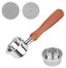 Omgoods - Portafiltre sans fond 51mm - Panier filtre en acier inoxydable - Poignée en bois - Conception ergonomique - Compatible avec DeLonghi/Smeg - Accessoire pour machine à café