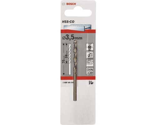 Bosch metaalboor hss-co 3.5mm st.line