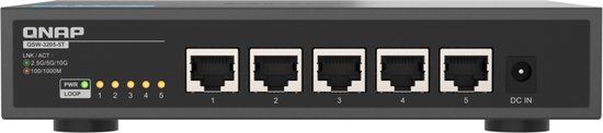 QNAP QSW-3205-5T netwerk-switch Unmanaged 10G Ethernet (100/1000/10000) Desktop Zwart