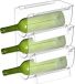 5five Étagère à bouteilles réfrigérateur organisateur - 3x - empilable - plastique - casier à vin - 20 x 11 x 11 cm