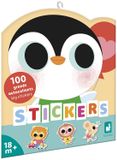 Janod - Livre d'autocollants - Animaux de bébé - 100 autocollants