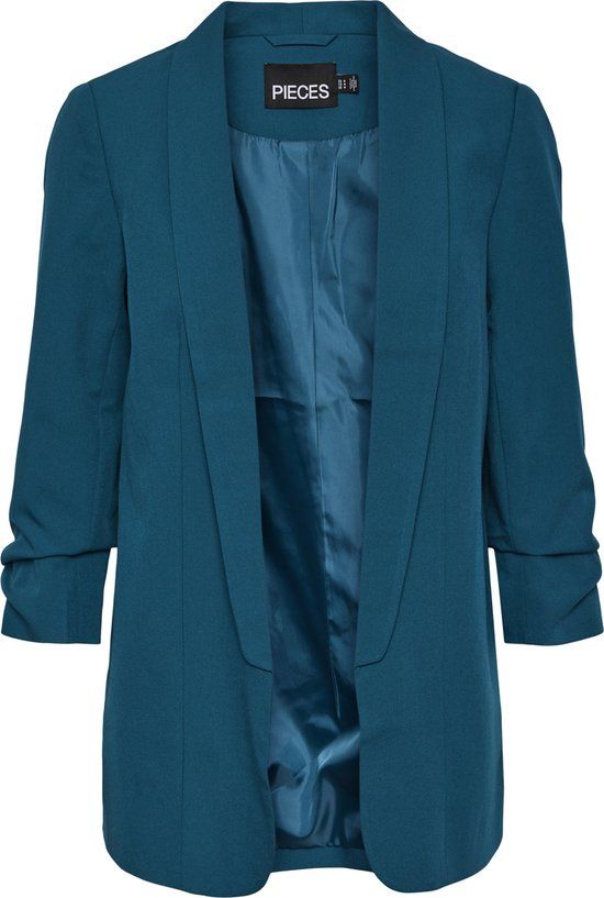 PIECES PCBOSELLA 3/4 BLAZER NOOS Dames Blazer - Deep Lagoon - M