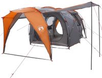 vidaXL Tunneltent 4-persoons Grijs en Oranje