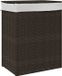 vidaXL Wasmand met deksel 46x33x60 cm poly rattan donkerbruin