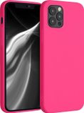 kwmobile telefoonhoesje geschikt voor Apple iPhone 12 / iPhone 12 Pro - Back cover in neon roze