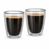 Excellent Houseware Dubbelwandige Koffieglazen - 2x - Lungo - 250 ml