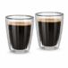 Excellent Houseware Dubbelwandige Koffieglazen - 2x - Lungo - 250 ml