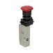 Riegler 515.701 3/2-weg ventiel man. paddenstoelknop, noodsituatie, NC, monostabiel, G 1/8, 1 stuk