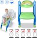 Sans marque Réducteur de toilette pour enfant avec marchepied, réducteur de toilette pour enfant, réducteur de siège de toilette pour enfant avec coussin en PU souple