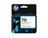 HP 712 Yellow Ink Cartridge - 29ml - Compatible with DesignJet Printers
