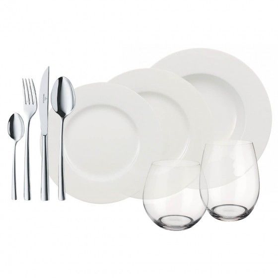 Villeroy & Boch Wonderful World White Serviesset - 36-delig - 4 personen