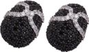 Alvina Orphelia Oorbel B&W Oval Zirconium Sterling Zilver 925