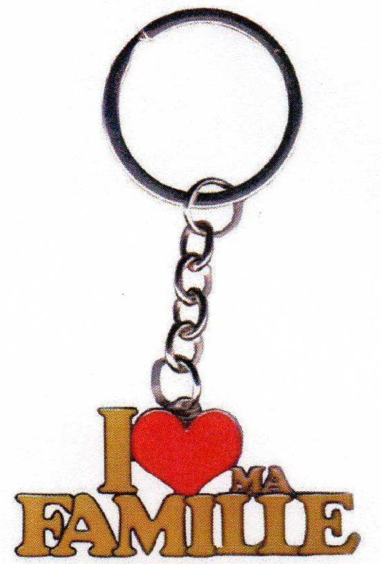 MnM Comics I love ma familie Sleutelhanger Zilverkleurig