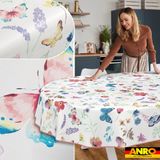 ANRO Tafelkleed Vlinders Meerkleurig Ovaal 200x140cm