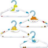 Dalber Kinderkleerhangers, dinosaurus, wit, pak van 8 stuks
