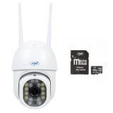 Pakket PNI Pakket Draadloze videobewakingscamera PNI IP440 WiFi, PTZ, 4MP en MicroSD PNI 128GB geheugenkaart inbegrepen