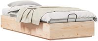 vidaXL Ottoman Bedframe met Opbergruimte Naturel 75 x 190 cm
