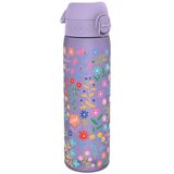 ION8 Waterfles, 500 ml/18 oz, Lekvrij, Makkelijk te Openen, Veilige Vergrendeling, Vaatwasserbestendig, BPA-vrij, Draaghendel, Past in Bekerhouders, Makkelijk Schoon, Geurvrij, Lichte Bloemetjes