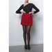 French Connection Verity Jupe Courte Texturée Lipstick Red Taille : 16