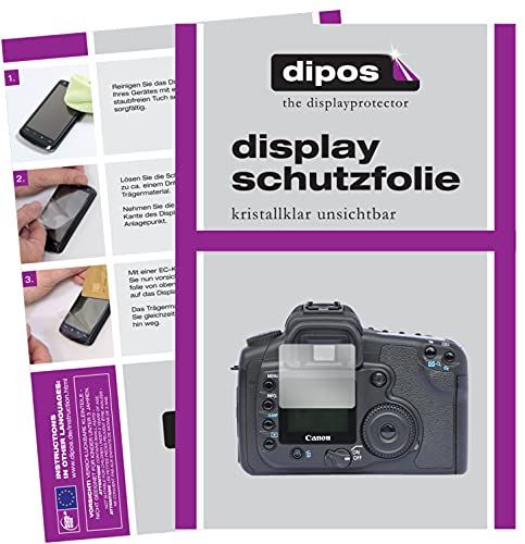 dipos I 5X beschermfolie compatibel met Canon EOS 30D schermfolie, helder