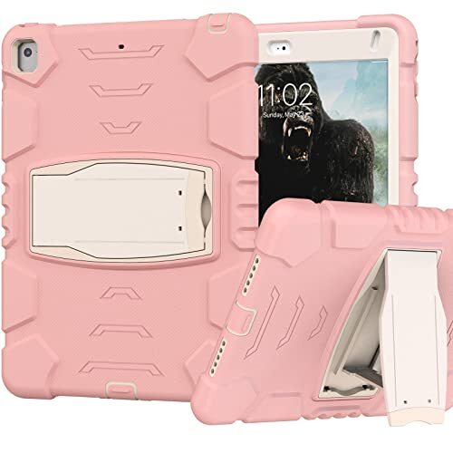 Edikesy Amazon Brand - hoes voor iPad 9th / 8th / 7th Generation, iPad 10.2, case met standaard, robuust, heavy duty, stootvaste beschermhoes met klapstandaard schouderriem