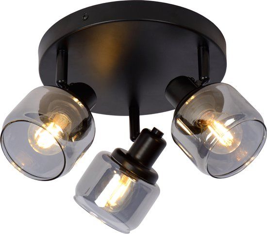 Lucide BJORN Plafondspot - Ø 38 cm - 3xE14 - Zwart