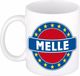 Bellatio Decorations Koffiemok Melle voornaam wit/blauw 300 ml