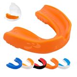 Enmo Maxilla Gel Gum Shield voor volwassenen en kinderen, 10+ mondbescherming met etui voor rugby, boksen, hockey en contactsporten, mondbescherming met kook- en bijttechnologie, dubbellaags