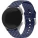 Samsung Galaxy Watch 42mm bandje van gevlochten siliconen (donkerblauw)