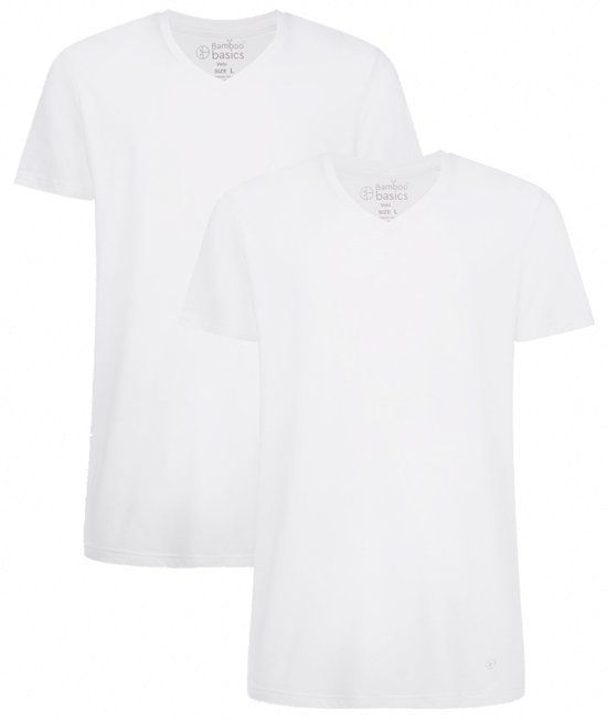 Bamboo Basics Ruben T-shirt Heren Sportshirt - Maat XL - Wit